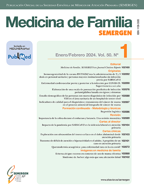 Go to journal home page - Medicina de Familia. SEMERGEN